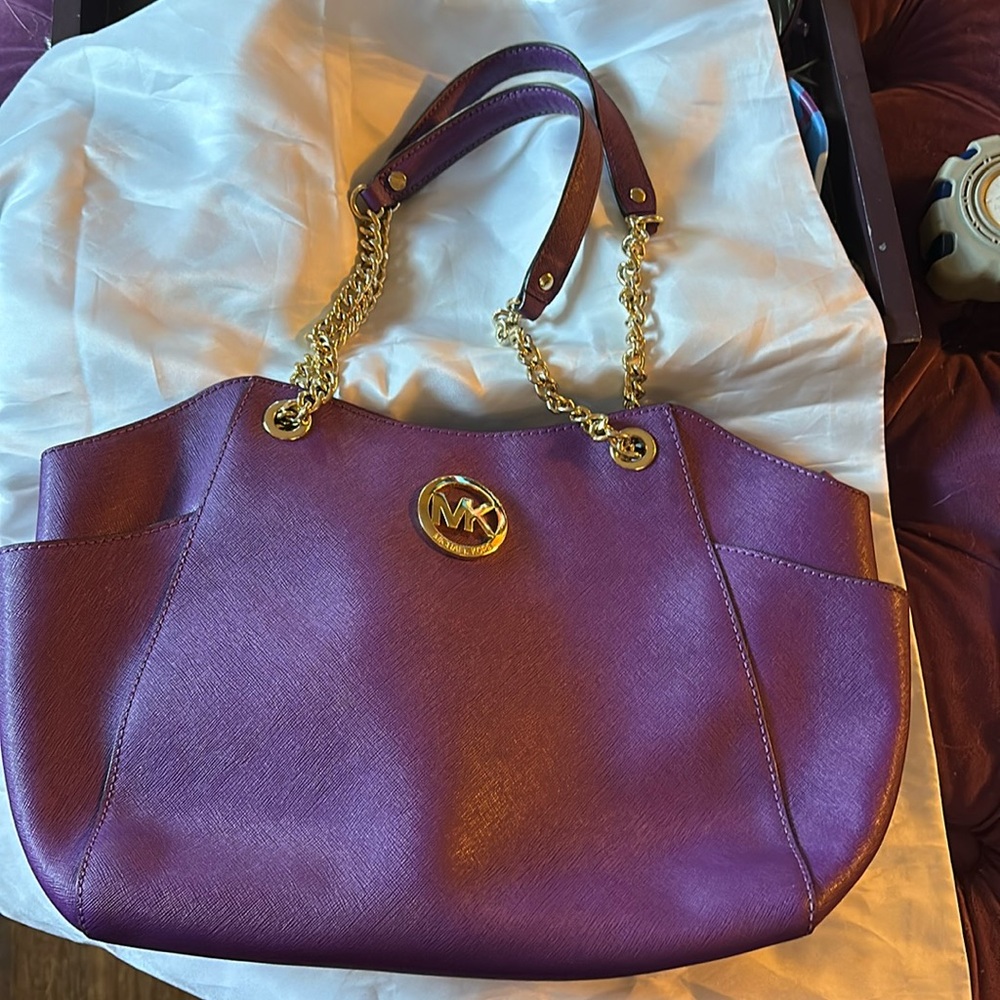 Michael Kors purple handbag